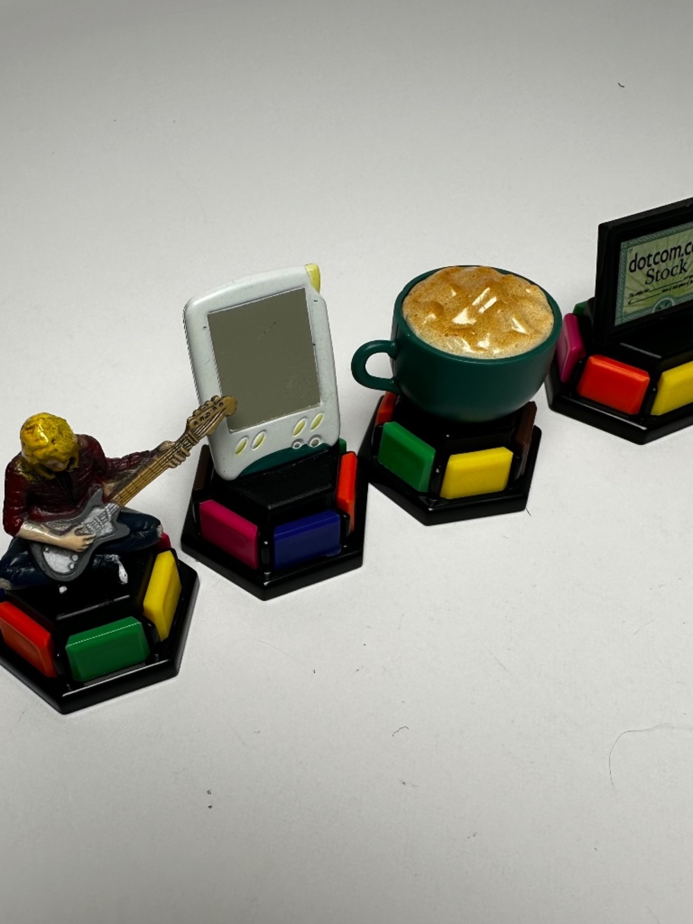 Trivial Pursuit 90s Time Capsule 2004 Game Pieces Set of 4 Horn Abbot